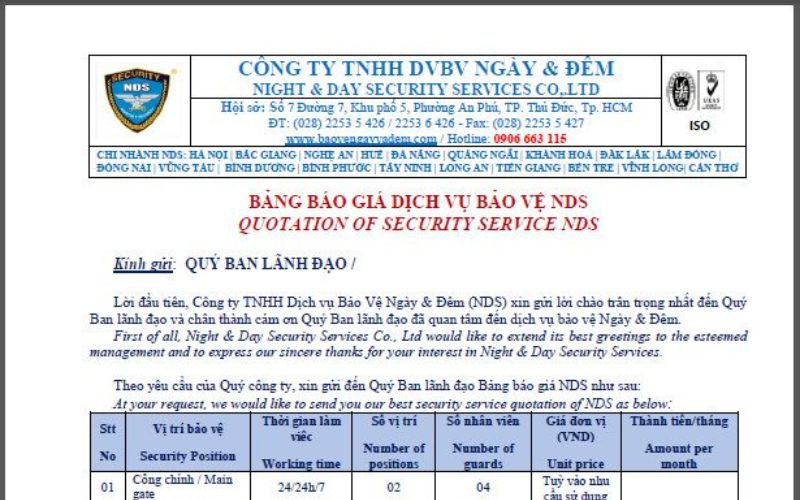 Top 5 Công Ty Bảo Vệ Ở Hóc Môn Uy Tín, Chuyên Nghiệp Nhất 14 Bảng giá dịch vụ bảo vệ tại Hóc Môn