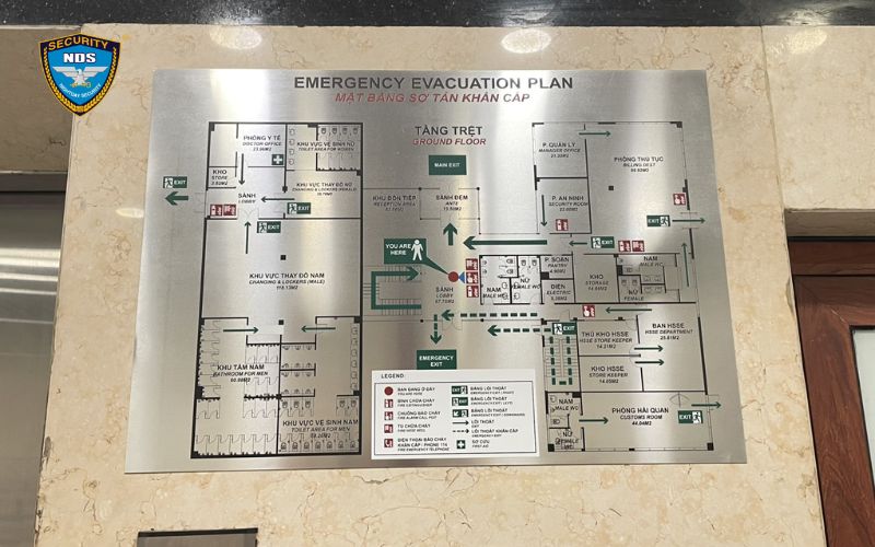 Những chỉ dẫn cần có trong sơ đồ thoát hiểm nhà xưởng