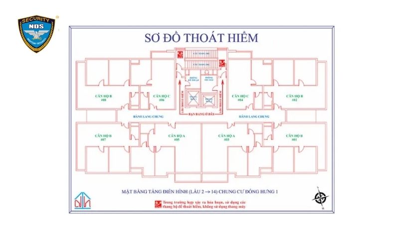 mẫu sơ đồ thoát hiểm nhà xưởng