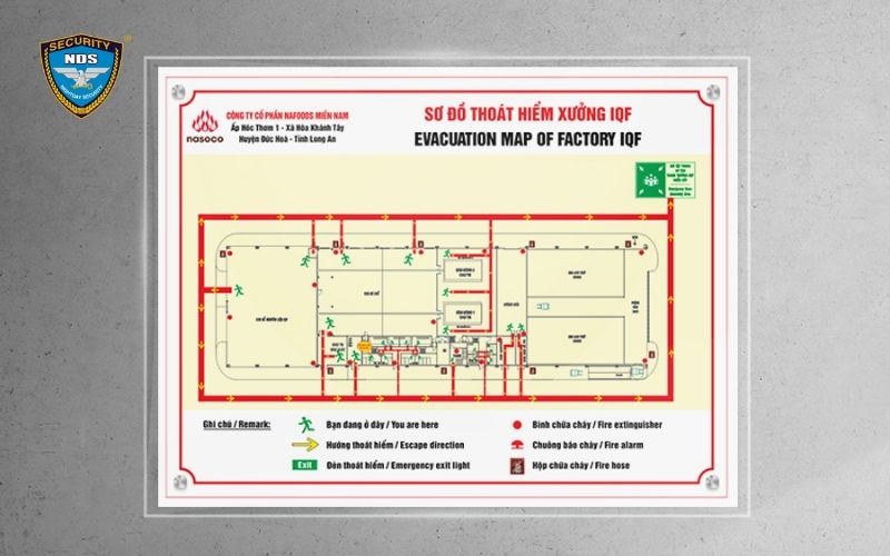 Sơ đồ thoát hiểm nhà xưởng trong PCCC